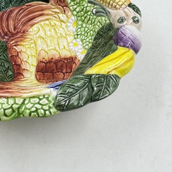 Fitz and Floyd Vintage Rooster Chicken Coq Du Village Serving Bowl 1996 - Picture 5 of 10